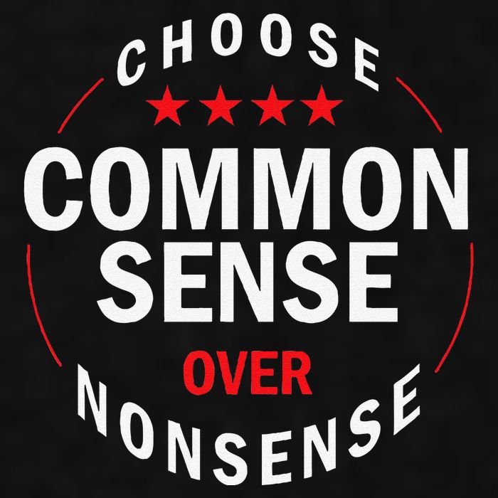 Choose Common Sense Over Nonsense Ladies PosiCharge Tri-Blend Wicking Tank