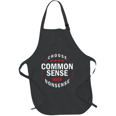Choose Common Sense Over Nonsense Full-Length Apron With Pockets