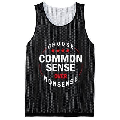 Choose Common Sense Over Nonsense Mesh Reversible Basketball Jersey Tank