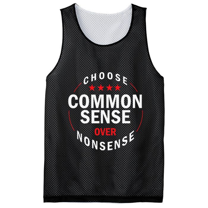 Choose Common Sense Over Nonsense Mesh Reversible Basketball Jersey Tank