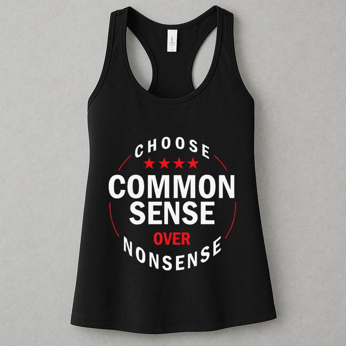 Choose Common Sense Over Nonsense Womens Tank Top
