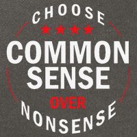 Choose Common Sense Over Nonsense Cotton Canvas Backpack