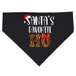 Cute Cheetah SantaS Favorite Ho Christmas S Gift USA-Made Doggie Bandana