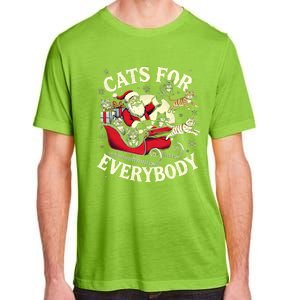 Christmas Cat Santa Cat Lover Christmas Cats For Everybody Adult ChromaSoft Performance T-Shirt