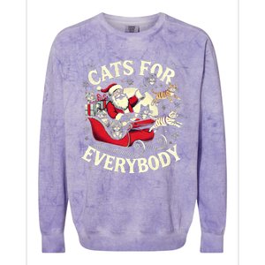 Christmas Cat Santa Cat Lover Christmas Cats For Everybody Colorblast Crewneck Sweatshirt