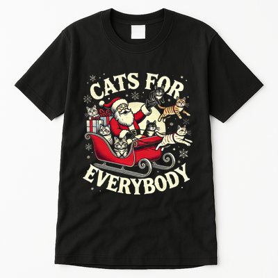 Christmas Cat Santa Cat Lover Christmas Cats For Everybody Tall T-Shirt