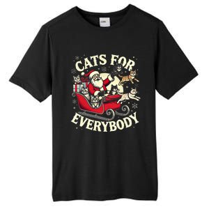 Christmas Cat Santa Cat Lover Christmas Cats For Everybody Tall Fusion ChromaSoft Performance T-Shirt