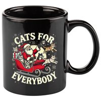 Christmas Cat Santa Cat Lover Christmas Cats For Everybody 11oz C Handle Ceramic Mug