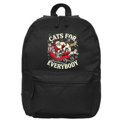 Christmas Cat Santa Cat Lover Christmas Cats For Everybody 16 in Basic Backpack