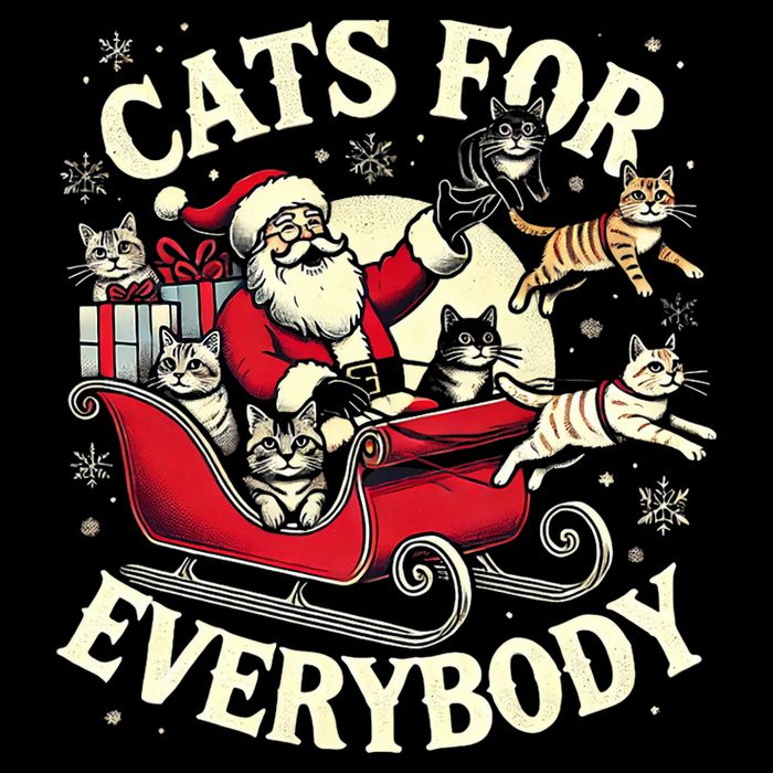 Christmas Cat Santa Cat Lover Christmas Cats For Everybody 16 in Basic Backpack
