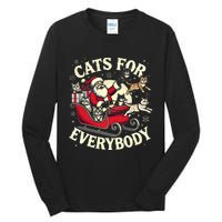 Christmas Cat Santa Cat Lover Christmas Cats For Everybody Tall Long Sleeve T-Shirt