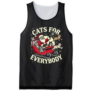 Christmas Cat Santa Cat Lover Christmas Cats For Everybody Mesh Reversible Basketball Jersey Tank