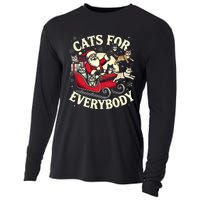 Christmas Cat Santa Cat Lover Christmas Cats For Everybody Cooling Performance Long Sleeve Crew