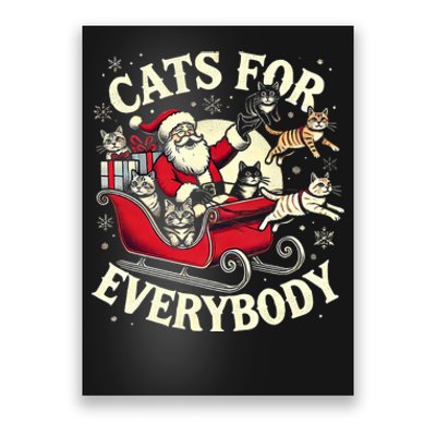 Christmas Cat Santa Cat Lover Christmas Cats For Everybody Poster