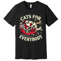 Christmas Cat Santa Cat Lover Christmas Cats For Everybody Premium T-Shirt