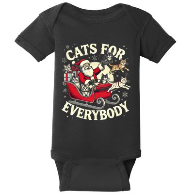 Christmas Cat Santa Cat Lover Christmas Cats For Everybody Baby Bodysuit