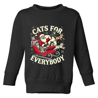 Christmas Cat Santa Cat Lover Christmas Cats For Everybody Toddler Sweatshirt
