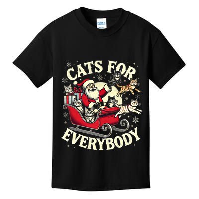 Christmas Cat Santa Cat Lover Christmas Cats For Everybody Kids T-Shirt