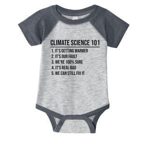 Climate Change Science 101 Earth Day Pro Environment Planet Infant Baby Jersey Bodysuit