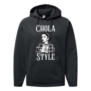 Chicana Chola Style Lowrider Clothes Mexican American Latina Performance Fleece Hoodie