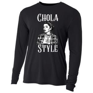 Chicana Chola Style Lowrider Clothes Mexican American Latina Cooling Performance Long Sleeve Crew