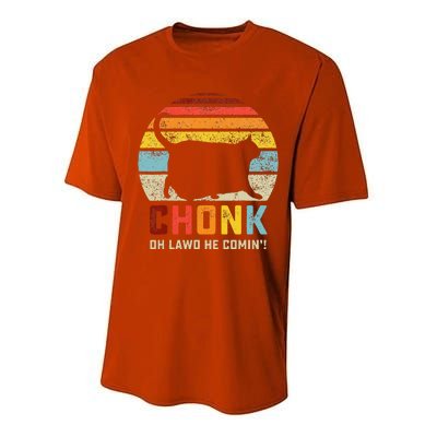 Chonk Cat Scale Meme Retro Style Cats Memes Performance Sprint T-Shirt