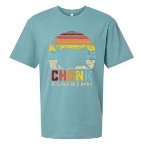 Chonk Cat Scale Meme Retro Style Cats Memes Sueded Cloud Jersey T-Shirt