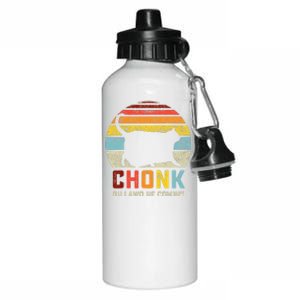 Chonk Cat Scale Meme Retro Style Cats Memes Aluminum Water Bottle