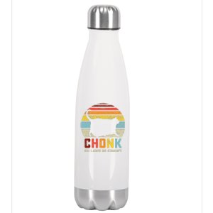 Chonk Cat Scale Meme Retro Style Cats Memes Stainless Steel Insulated Water Bottle