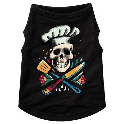 Cooking Chef Skull Doggie Tank