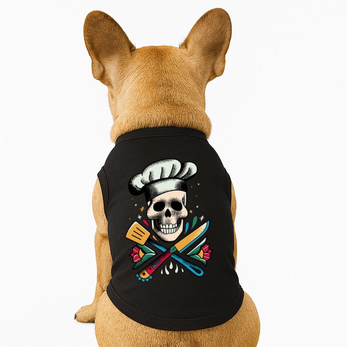 Cooking Chef Skull Doggie Tank