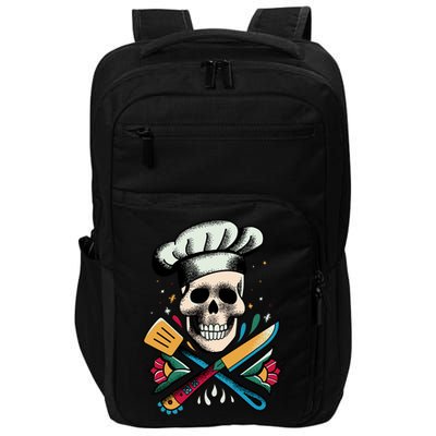 Cooking Chef Skull Impact Tech Backpack