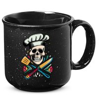 Cooking Chef Skull 15oz Campfire Ceramic Mug