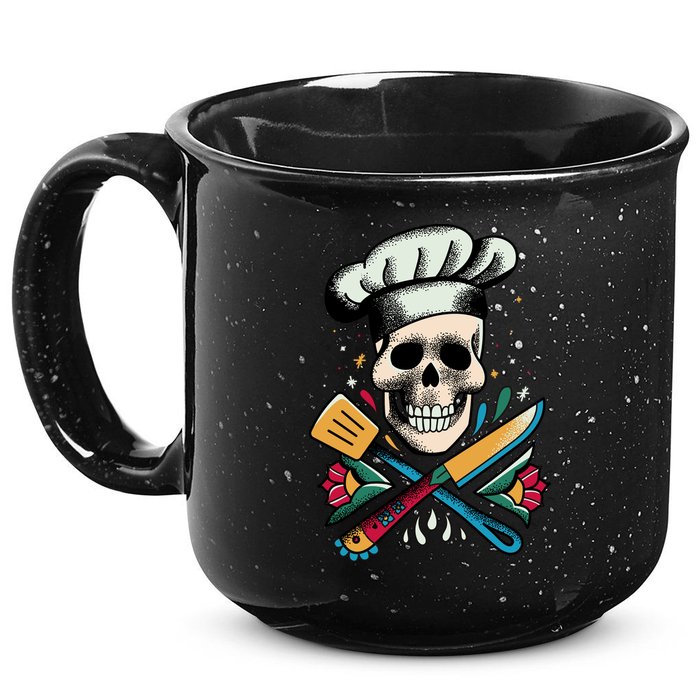 Cooking Chef Skull 15oz Campfire Ceramic Mug