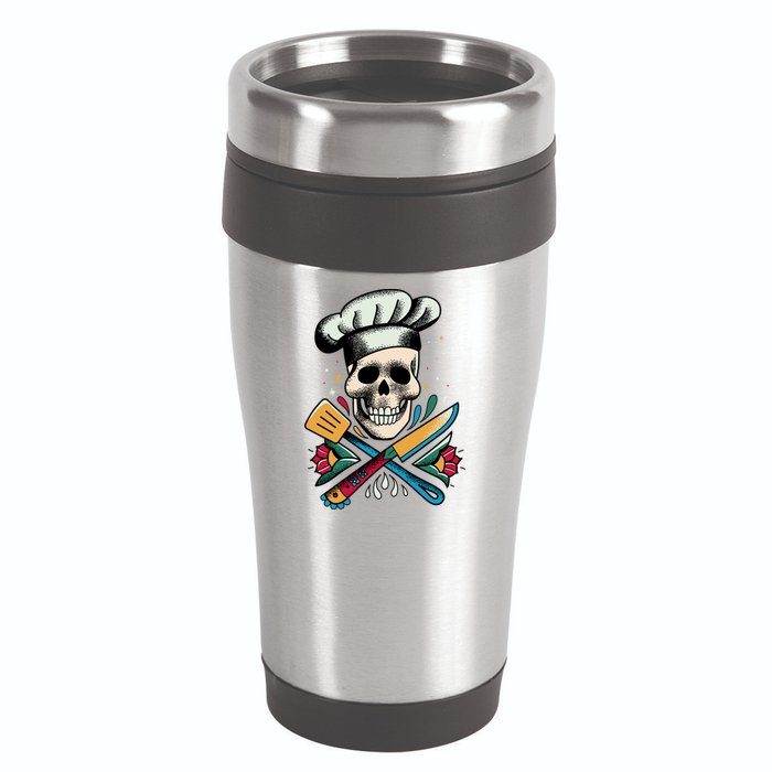 Cooking Chef Skull 16oz Travel Tumbler