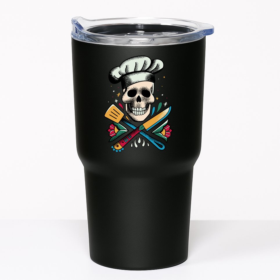 Cooking Chef Skull Tumbler