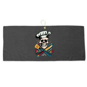 Cooking Chef Skull Large Microfiber Waffle Golf Towel