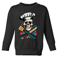 Cooking Chef Skull Toddler Sweatshirt