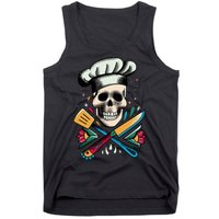 Cooking Chef Skull Tank Top
