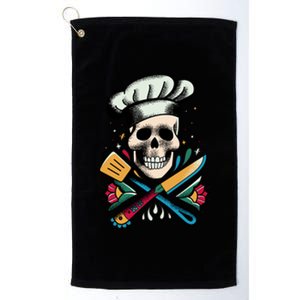 Cooking Chef Skull Platinum Collection Golf Towel