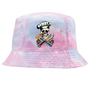 Cooking Chef Skull Tie-Dyed Bucket Hat