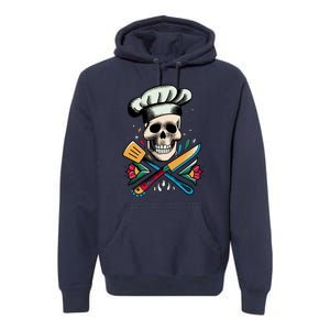 Cooking Chef Skull Premium Hoodie