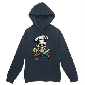 Cooking Chef Skull Urban Pullover Hoodie