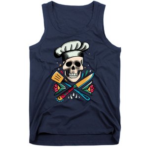 Cooking Chef Skull Tank Top