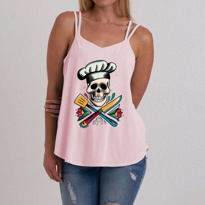 Cooking Chef Skull Women's Strappy Tank