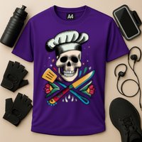 Cooking Chef Skull Performance Shirt