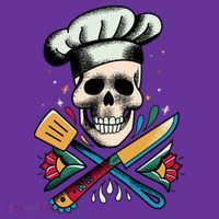 Cooking Chef Skull T-Shirt