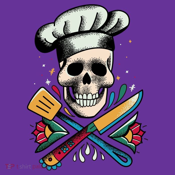 Cooking Chef Skull T-Shirt