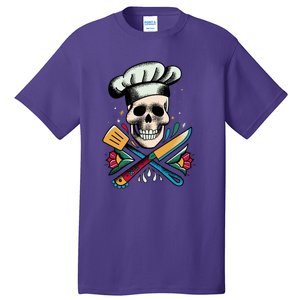 Cooking Chef Skull Tall T-Shirt