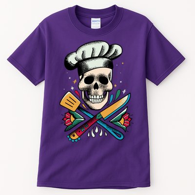 Cooking Chef Skull Tall T-Shirt